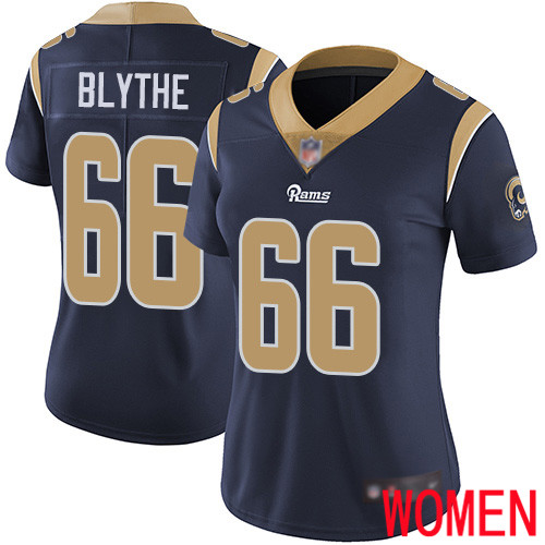 Los Angeles Rams Limited Navy Blue Women Austin Blythe Home Jersey NFL Football 66 Vapor Untouchable